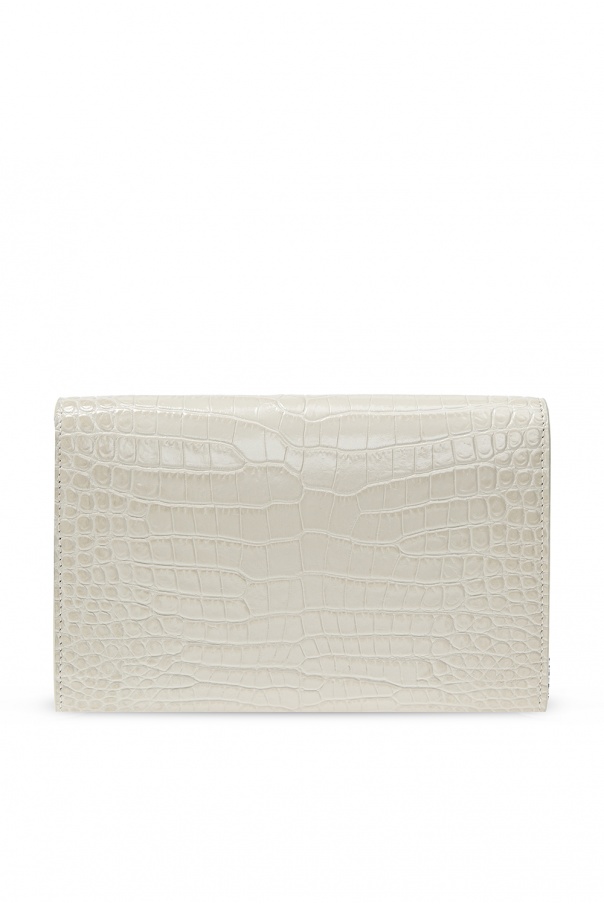 Cream 'Uptown' wallet on chain Saint Laurent